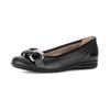 Ballerina GABOR "FLORENZ", Damen, Gr. 38, schwarz, Nappaleder, unifarben, elegant, Schuhe, in bequemer Schuhweite G (= weit)