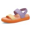 Riemchensandale TAMARIS, Damen, Gr. 37, lila (violett kombiniert), Lederimitat, casual, Schuhe, Plateau, Sommerschuh, Klettschuh, Sandalette in veganer Verarbeitung