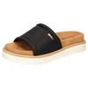 Pantolette MUSTANG SHOES, Damen, Gr. 43, schwarz, Lederimitat, casual, Schuhe, Plateausandale, Pool Slides, Sandale mit Softfußbett