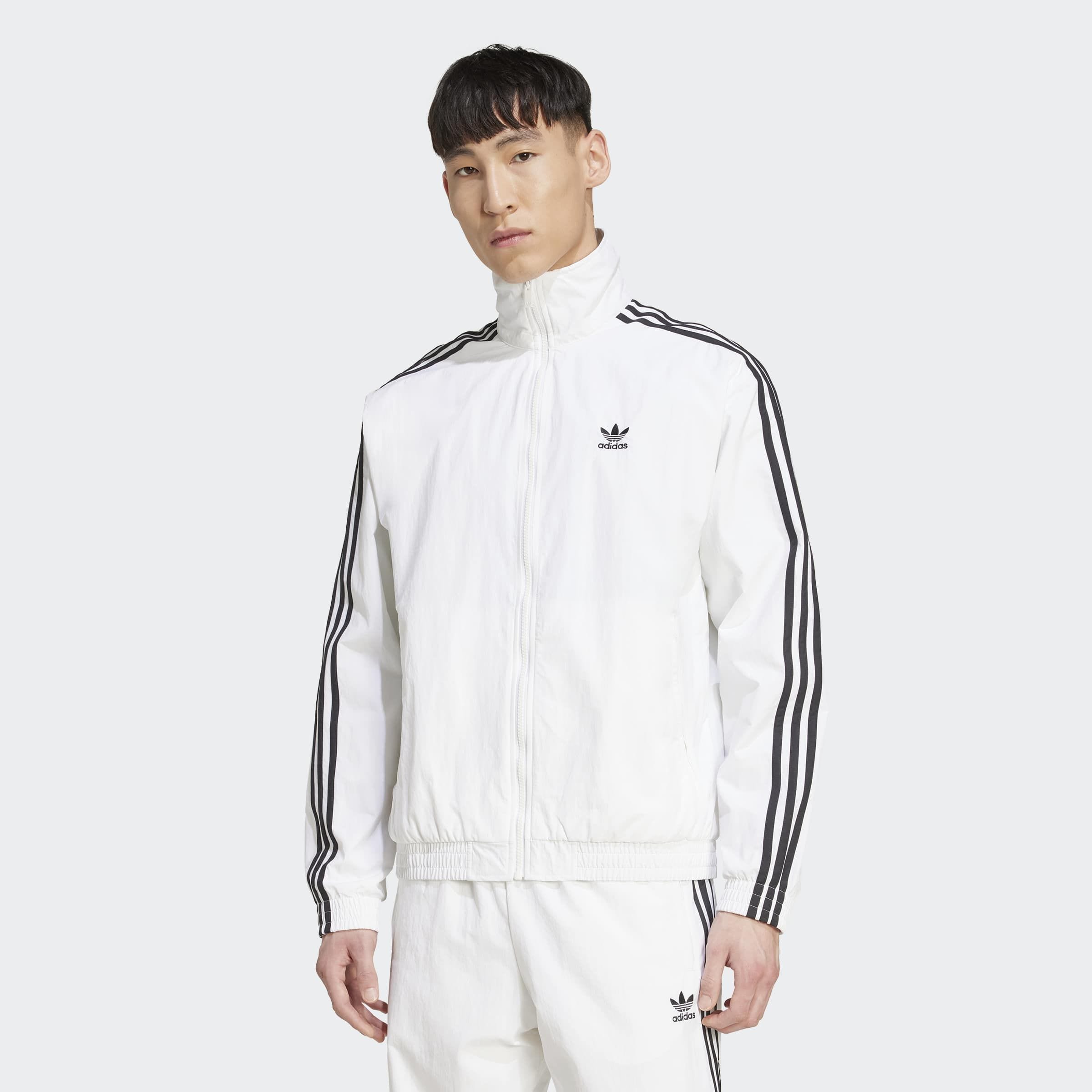 Trainingsjacke ADIDAS ORIGINALS "FIREBIRD TT", Herren, Gr. S, schwarz-weiß (weiß, schwarz), Obermaterial: 100% Polyamid, Jacken Image