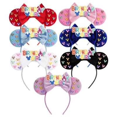 Bunte Perle Mickey Schmetterling Haarband Vergnügungspark Kindergeburtstag Dress up Niedliche Image