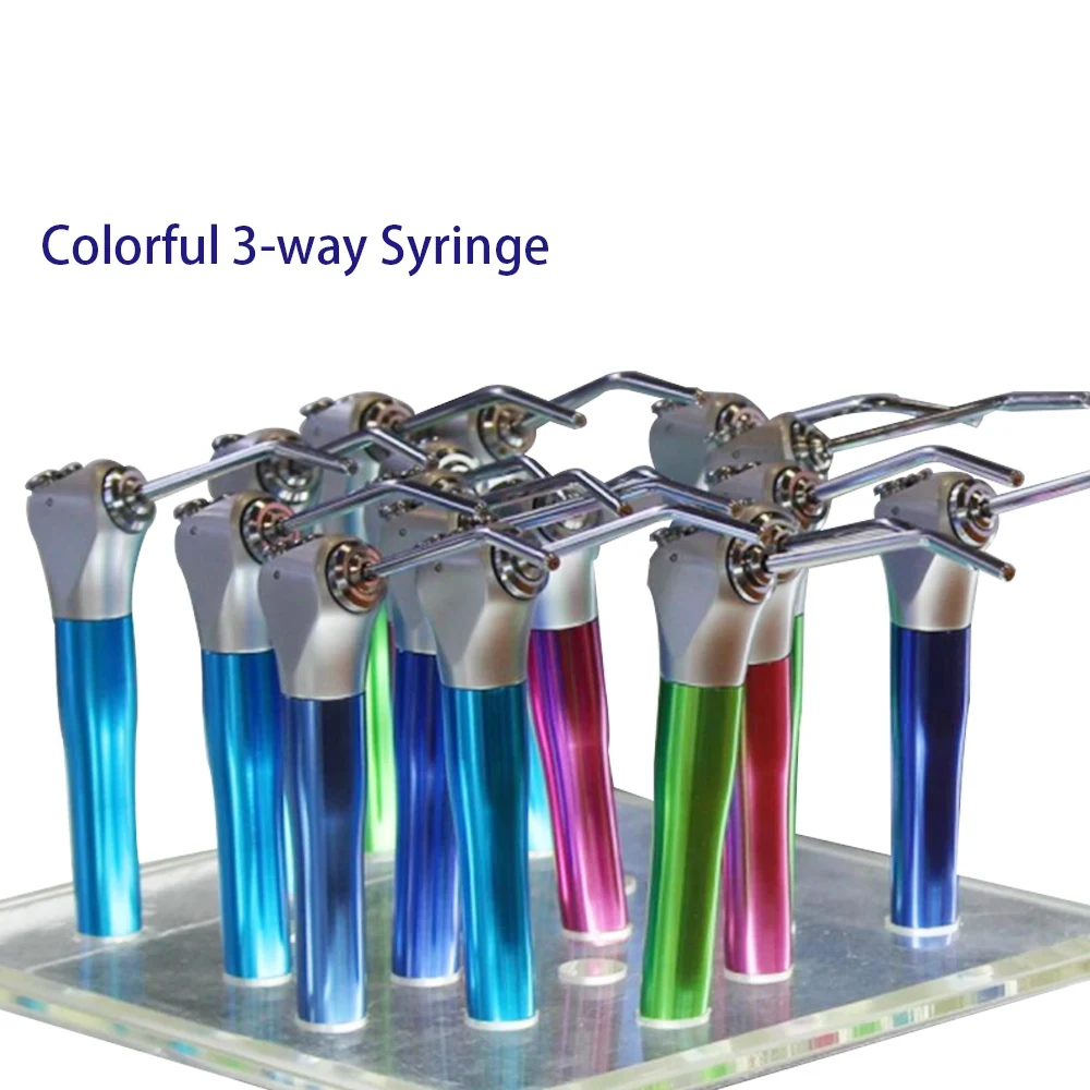 1PCS Dental Triple Spritze Handstück Luft Wasser Spray mit 2 Düsen Tipps Rohre Für Air Triple Spritze Zahnmedizin material Image
