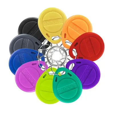 5YOA 100 Stück 125 kHz schreibgeschützt RFID TK4100 EM4100 Proximity Keyfobs Smart Secure Door Entry Access Control ID Schlüsselanhänger Token Tag