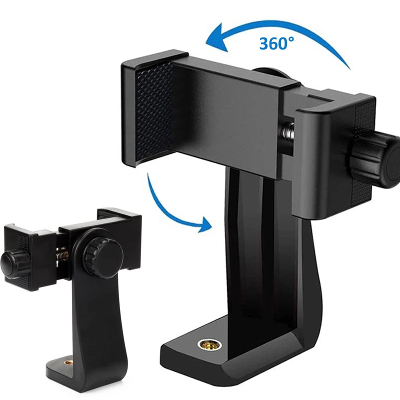 360 Grad drehbarer Handy-Clip mit allen 1/4 Schrauben, Handy-Halterung, Stativhalterung, Schreibtisch-Stativ-Adapter für Samsung iPhone 14 Image