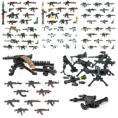 Moderne Spezialeinheiten Figuren Militär Waffen Bausteine Armee Soldat Stadt Polizei Mehrfarbig AK Zubehör Ziegel Spielzeug Image