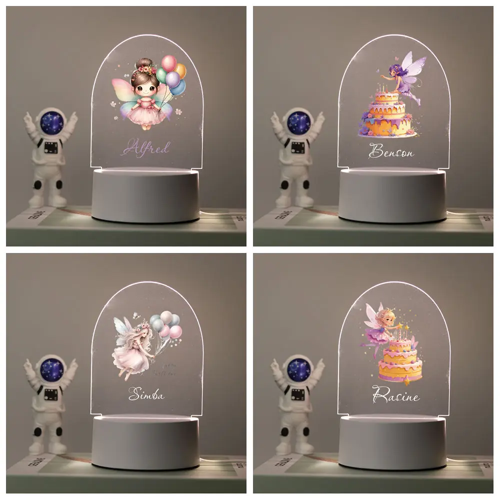 Niedliche personalisierte individuelle Geburtstagsgeschenk-3D-LED-Tischlampe mit optischer Täuschung, USB-betriebene und batteriebetriebene optische Tischlampe