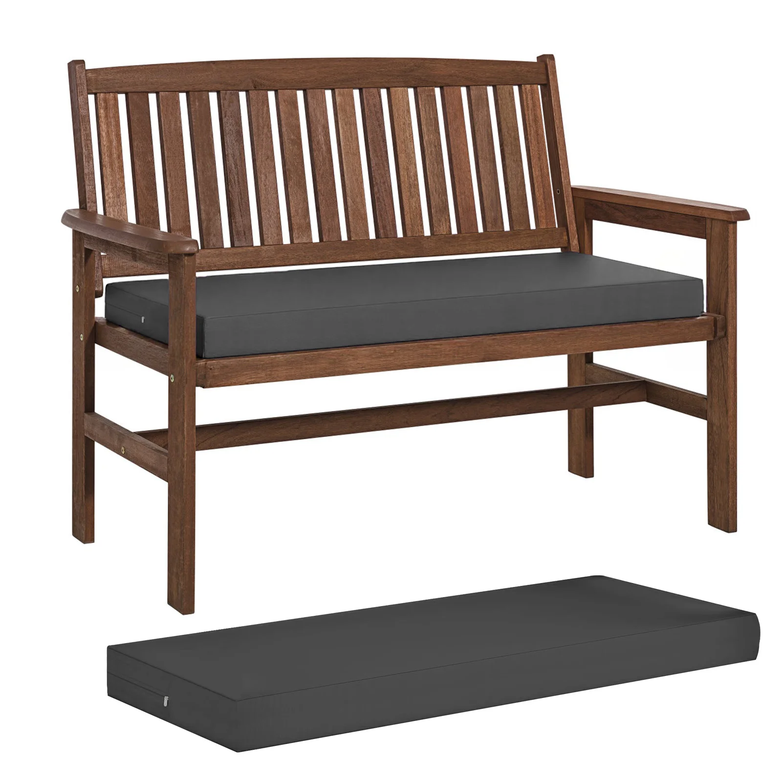 Bankkissen, 100 % wasserdicht, dickes Bankkissen, rutschfest, waschbar, Sitzkissen, Outdoor, Balkon, Garten, Sitzkissen Image