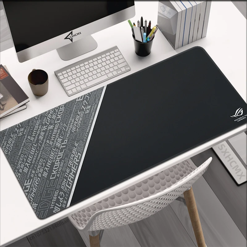 Mousepad Grande XXL Asus Rog Gaming Mauspad Büro Schreibtisch Pad Computer Schreibtisch Zubehör Stitch Edge Naturkautschuk Tastaturmatte Image