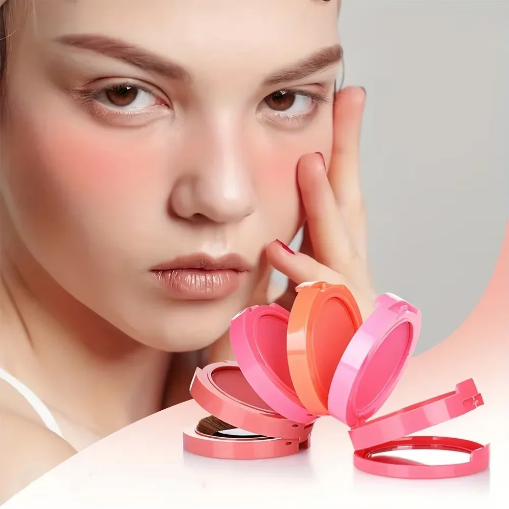 Mehrschichtiges 5-Farben-Puder-Rouge-Puder, wasserfest und langlebig, geeignet für alle Hauttöne, das ein perfektes Make-up kreiert Image