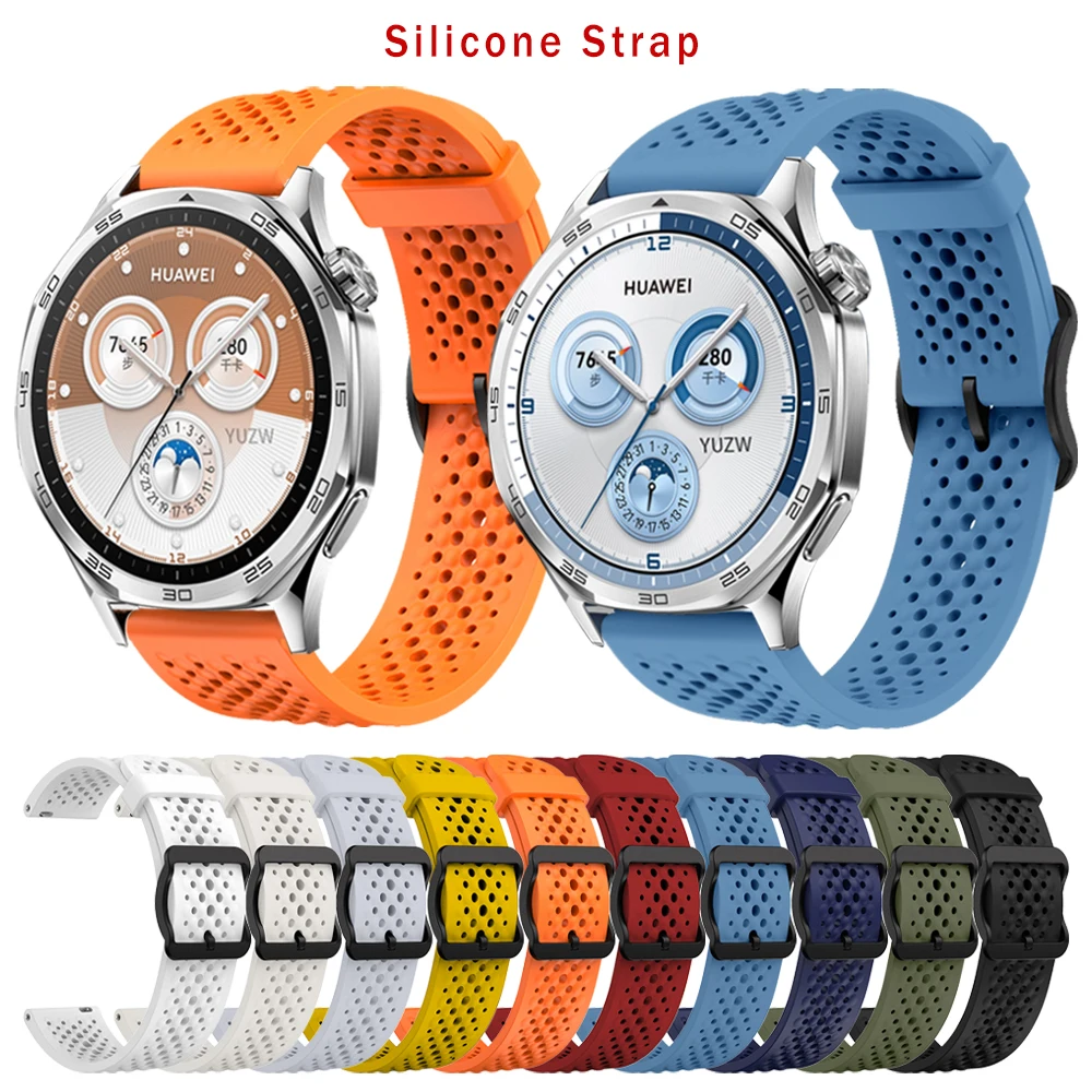 Silikonband für Huawei Watch GT 5 Pro 46 mm Armband für GT5 GT 4 3 42 mm HONOR Magic Watch 4 GS Pro ES Smartwatch 22 mm Armband Image