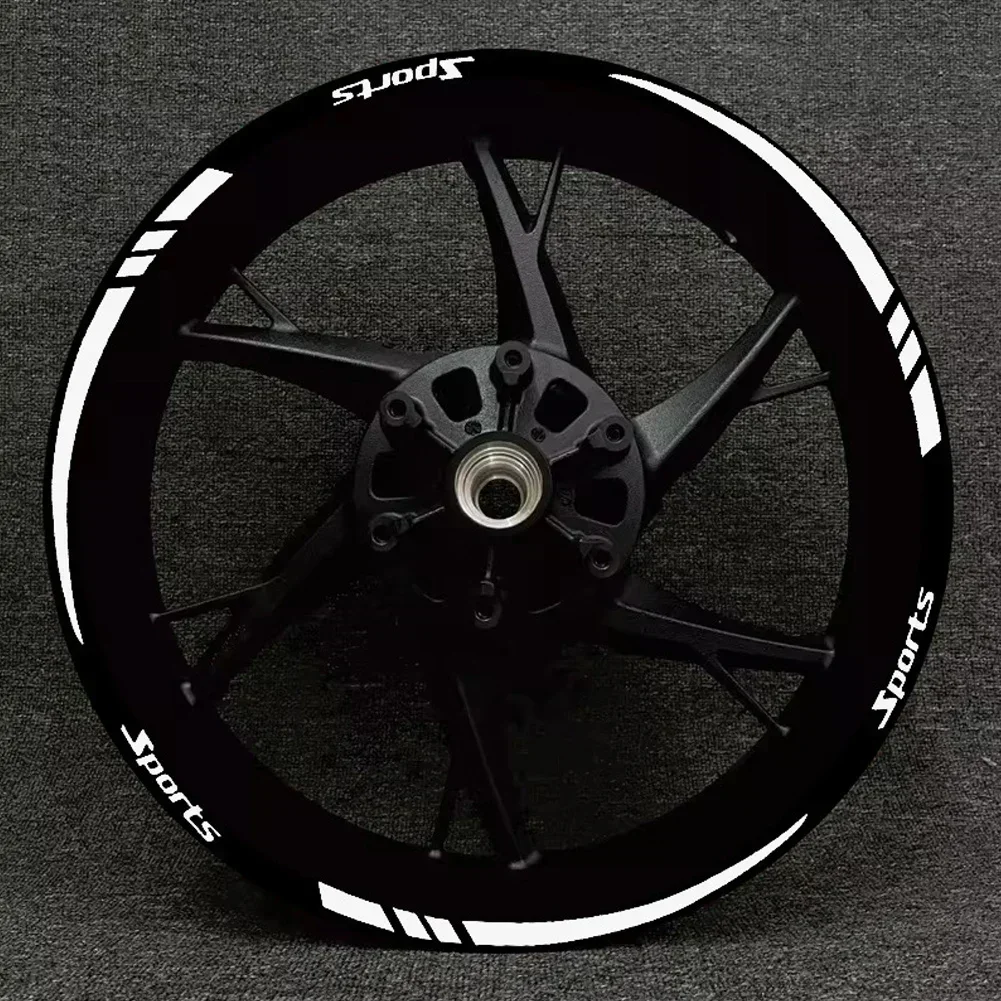 Autocollant de bande de jante de roue de vélo de moto, décalcomanies de roue de rayure, autocollants de sport, équipements de moto, 18 "-21", 12 pièces