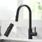 Robinet de cuisine en acier inoxydable brossé, robinet d'évier de cuisine, robinet d'eau de cuisine extractible, robinet monotrou