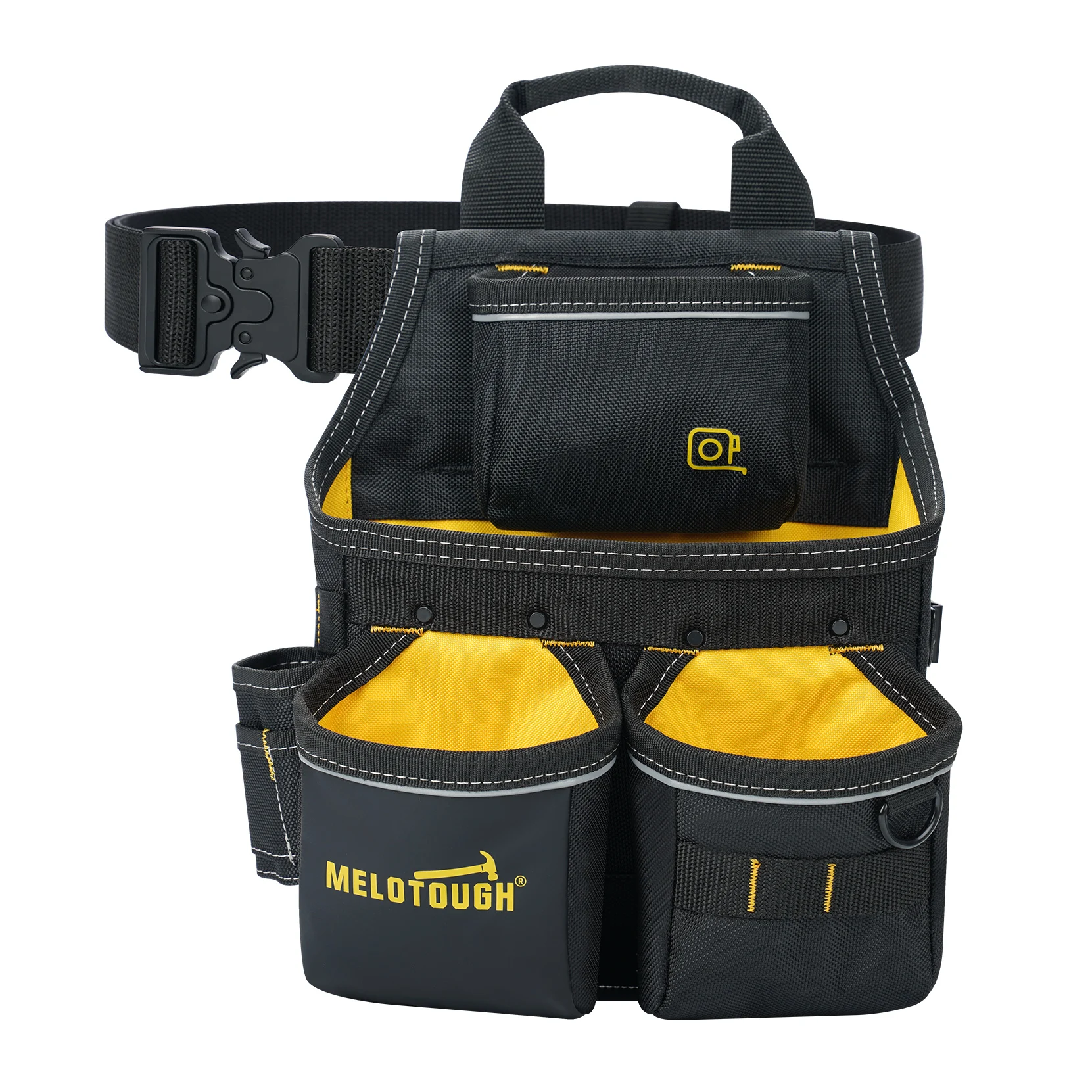 MELOTOUGH Pochette à outils pour électricien avec ceinture, sac à outils, pochette pour outils, ceinture à outils, pochette conçue pour l'électricien, la construction de charpentier