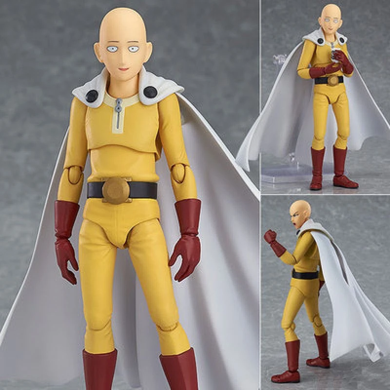 Figma 310 ONE PUNCH-MAN Saitama Action Figure PVC Collezione Anime Testa calva Saitama Figurina mobile Modello Giocattoli per regali 15 cm