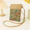 Petits sacs à bandoulière pour femmes, sac de téléphone portable imprimé fleur en liège, porte-monnaie pour dames, sacs à main à sangle initiée réglable, nouvelle mode