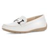 Mokassin GABOR "FLORENZ", Damen, Gr. 36, weiß, Kalbsleder, unifarben, casual, Schuhe, Komfortschuh, Bequemschuh, Slipper in Weite G (=weit)