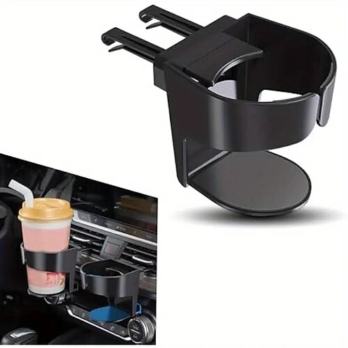 Getränkehalter für die Lüftung im Auto mit 360° verstellbarer Halterung, stoßfester, auslaufsicherer Getränkehalter mit Klemmarm für Autos und LKWs Image