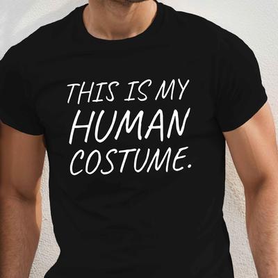 TEMU Human Costume Men's Short Sleeve T-shirt Summer T-shirt Top Image