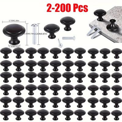 TEMU 2-200pcs Möbelknopf Knöpfe Möbelgriffe Knauf Knopf Schrank Schublade Möbelgriff Image