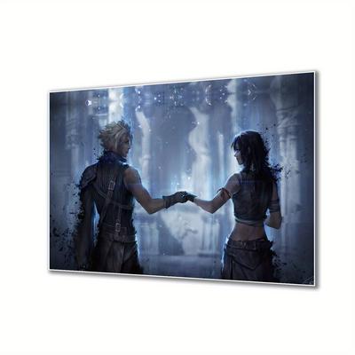 TEMU 1pc Of Vintage Canvas Artwork Poster Without , Featuring 's Church From Ffvii, Ideal For Decorating Your Room. Image