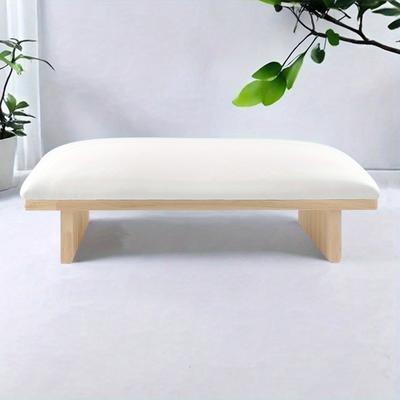 TEMU 1pc Wooden Nail Art Hand Pillow For Nail Studio, Nail Armrest, 13.8inch*4.7inch*4.5inch, Nail Pa Image