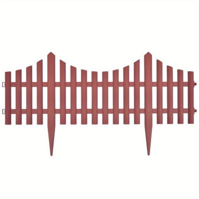 TEMU 17pcs Of Brown Lawn Edging, 10 Meters Of Garden Fence Image