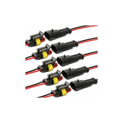 Wasserdichter Steckverbinder, 2-poliger selbstsichernder elektrischer Kabelverbinder mit 16 Image