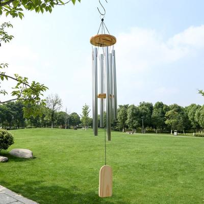 Garten-Windspiel, Outdoor-Windspiele, Windspiel-Glocken, Massivholz-Aluminiumrohr-Windspiele für Image