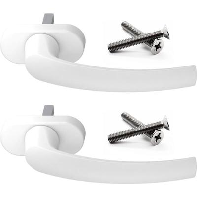 Premium Aluminium Fenstergriffe Weiß RAL9016-2 Stück (35mm) für Fenster, Terrassen-/Balkontüren aus Image