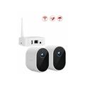 Home Security Camera EC810 1080P, Telecamera Wifi All'aperto Senza Fili, Riconoscimento Facciale