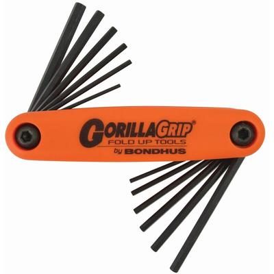 Bondhus - GorillaGrip® Messer mit 12 Inbusschlüsseln in metrisch/Zoll 5/64-5/32' und 1,5-5mm 12550 Image