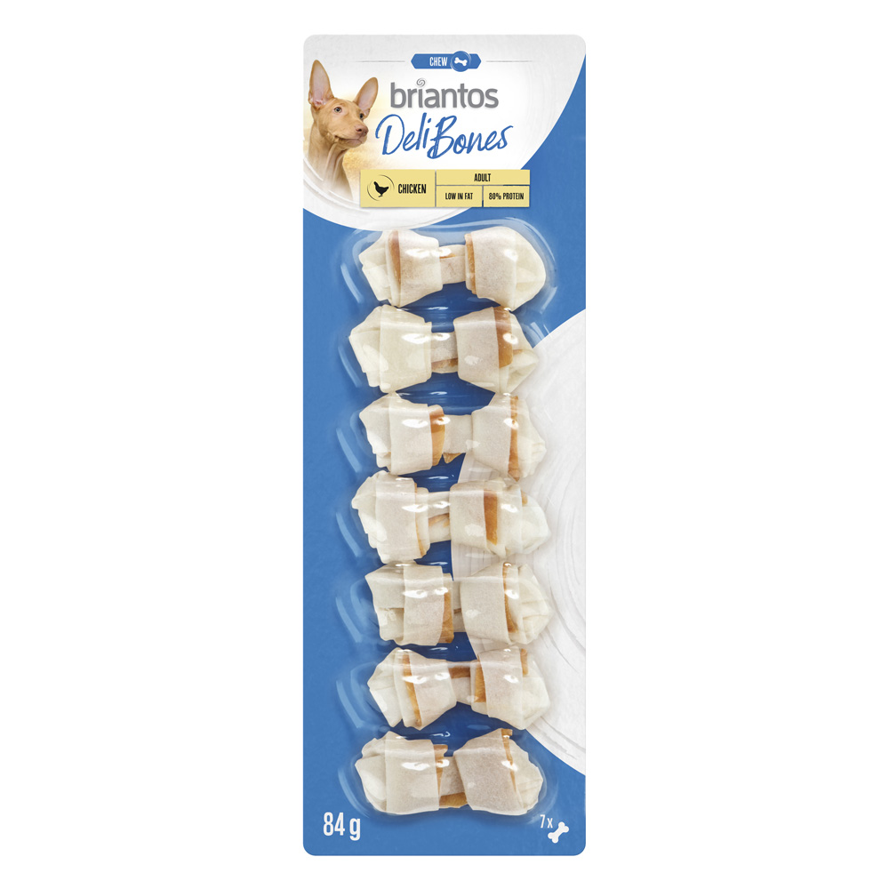Briantos Deli Bones Ossi annodati con pollo - Set %: 21 x 5 cm (252 g)
