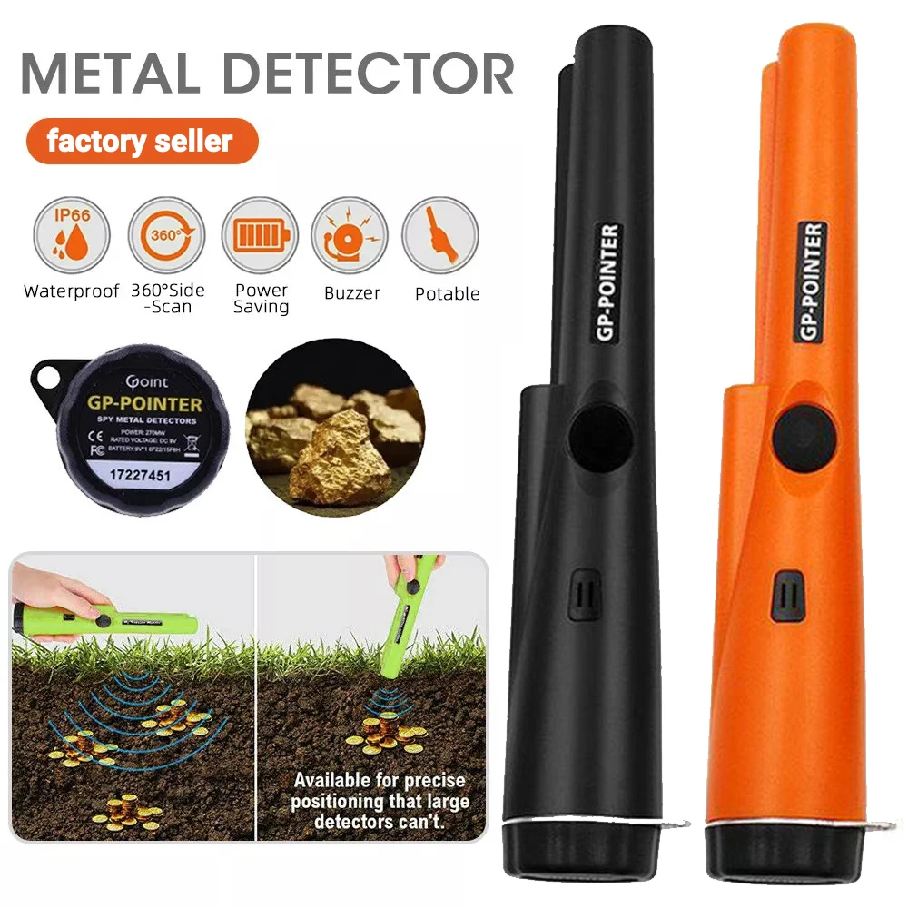 Metal Detector Handheld Diving Detector GP Pointer Metal 360 Degree Scan Accurate Pointer Waterproof Coil Security Detector
