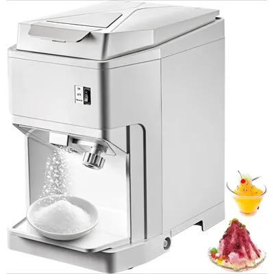 Ice Shaver Machine Electric Snow Cone Machine, 265 LBS/H Shaved Ice Machine 250W Ice Crusher Triple