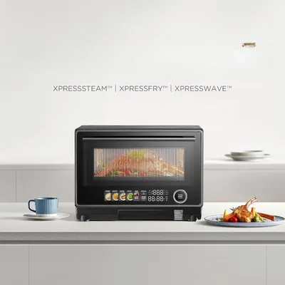 4-in-1 Multifunctional Microwave Steam Oven, Combo Air Fryer, Steamer & Microwave Oven, 32 Auto Functions