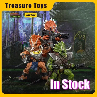 JOYTOY 1/18 TMNT Figure Captain Zorax Adjutant Zork Triceraton Infantryman Anime Action Figures