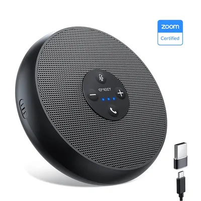 EMEET USB Wired Speakerphone Conference Speaker With 2 Mics 360° Voice Pickup Meeting Microphone