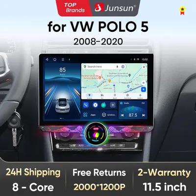 Junsun 11.5" QLED 2K Car Radio Android 13 Wireless CarPlayAuto For VW Volkswagen POLO sedan 2008-2020 Intelligent Systems Stereo