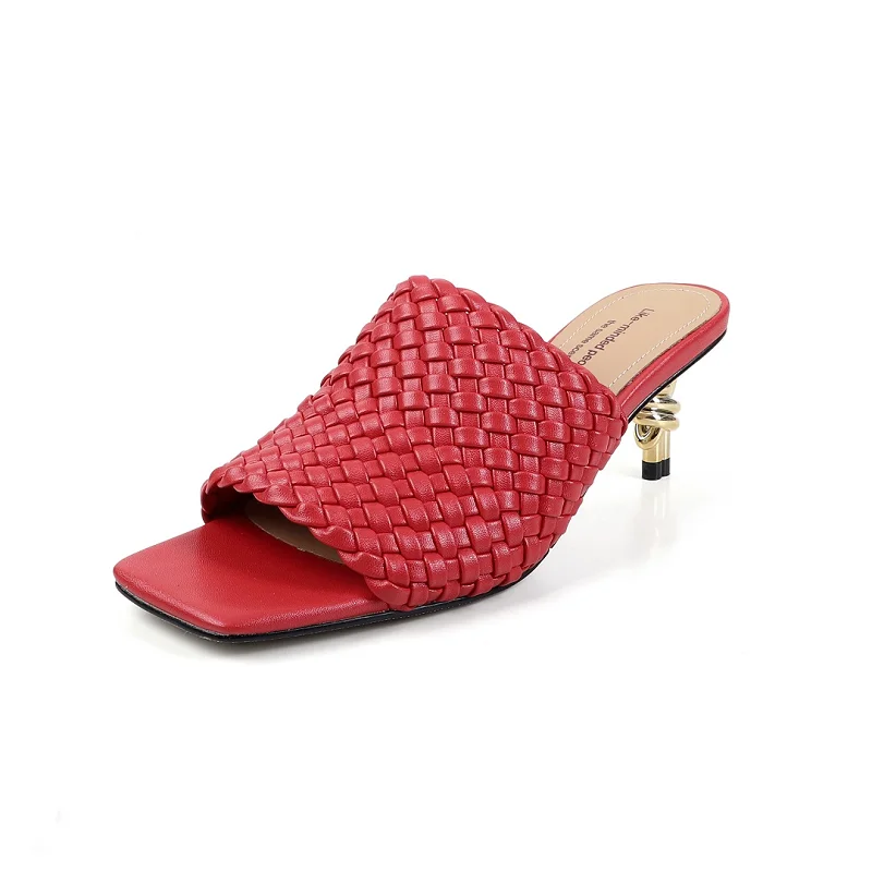 Sommersandalen für Damen, prägnanter Stil, Hausschuhe, Websandalen für Mädchen, sexy Kitten-Absatz, elegantes Kleid, Party, Hochzeit, Alias