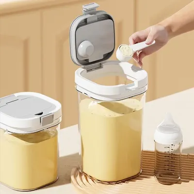 BPA-free UV-Resistant Milk Powder Jar Reusable Food Grade Food Sealed Box Leak-proof Portable Kitchen Storage Canisters Grain