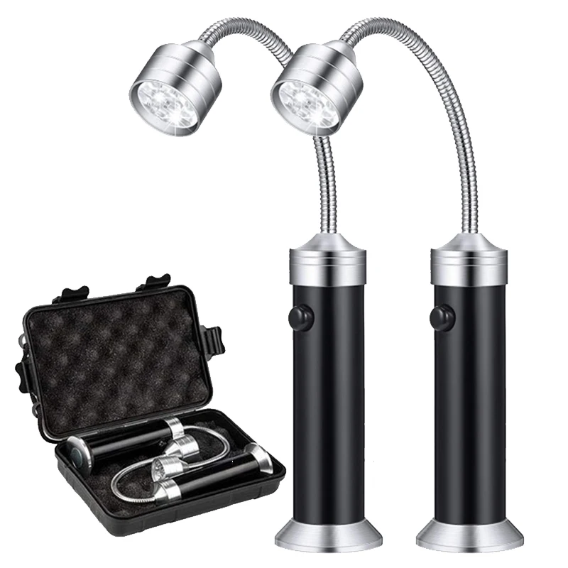 BBQ Grill Light Soft Tube Beleuchtungslampe 360° ° Verstellbare superhelle 9-LED-Taschenlampe mit Magnetfuß, Außenbeleuchtung, Schwanenhals Image