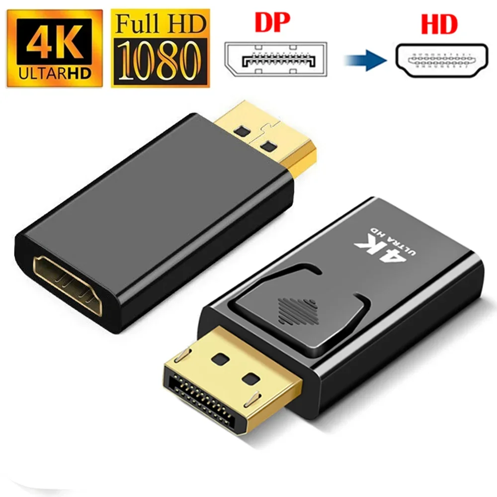 4K DP DisplayPort zu HDMI-kompatibel Adapter Konverter Display Port DP zu HDMI-kompatibel HDTV Adapter video Audio PC Laptop Image