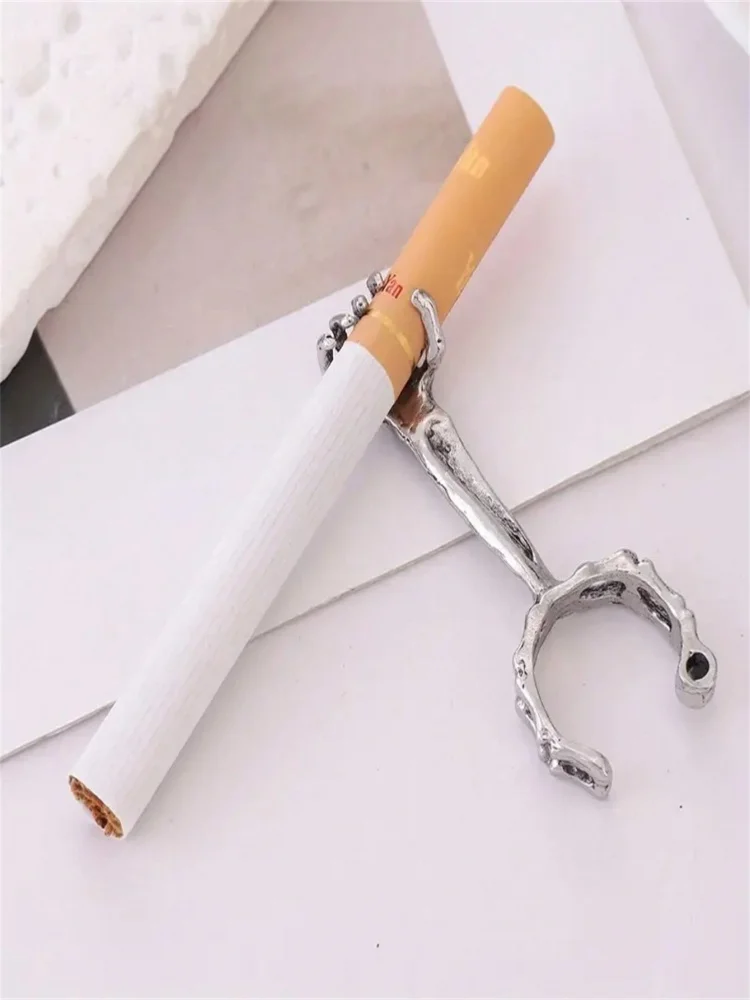 Rauchende Fingerringe Gold Silber Set – modischer Zigarettenspitze – Armform, perfekt für Weihnachtsgeschenke Image