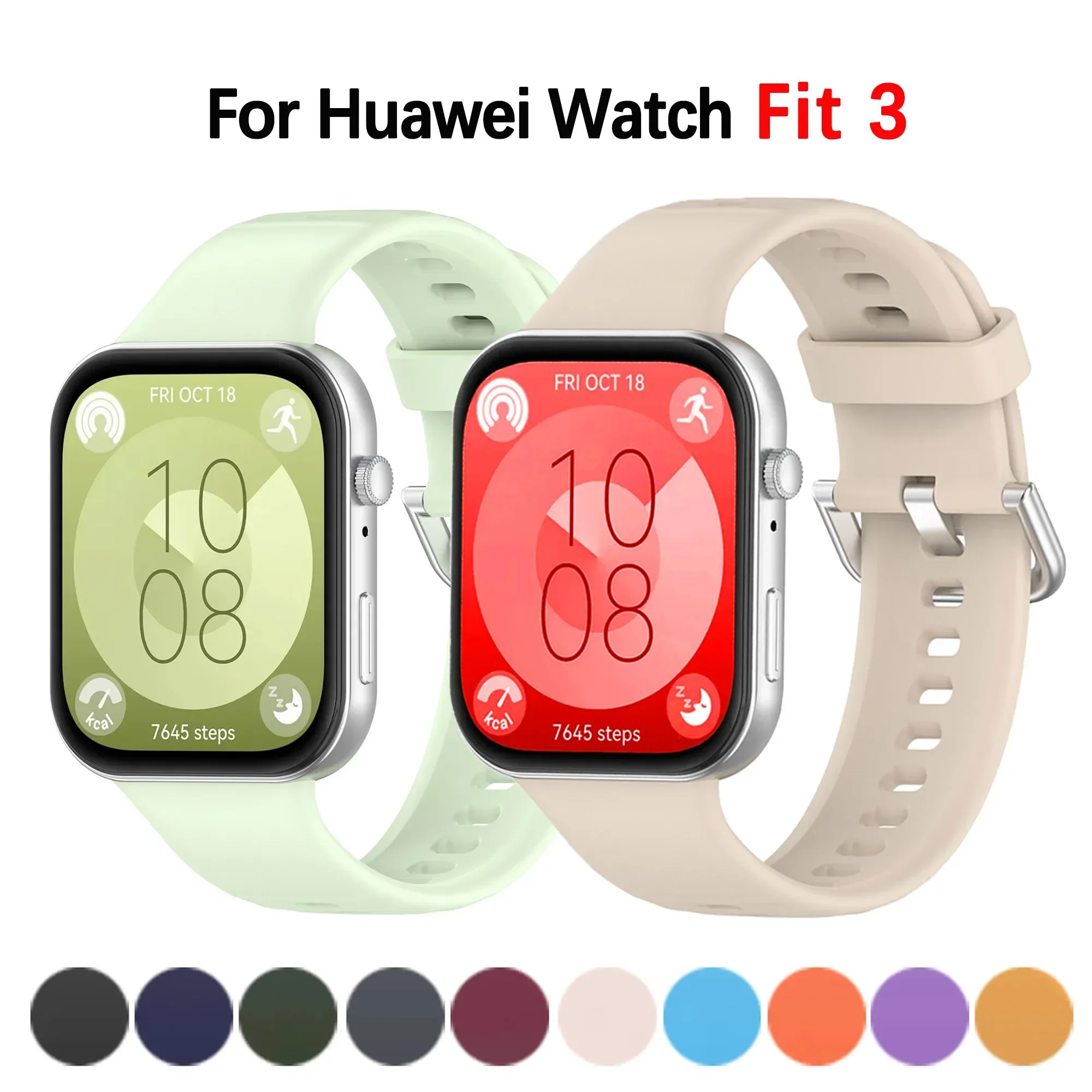 Offizielles Silikonarmband für Huawei Watch Fit 4/3/4 Pro Smartwatch Sport Soft Armband Armband Huawei Fit 3 Correa Zubehör Image