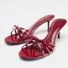 Bogen High Heels Frauen Hausschuhe Mit Hohen Absätzen Sandalen Elegante Frau Schuhe 2025, Party