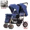 Carrozzina in STOCK UE Passeggini gemelli Passeggini pieghevoli leggeri per due seggiolini Passeggino doppio Passeggino multiplo