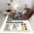 MF Doom Album Cover Tappeto Musicisti Hip Hop Tappeto stampato per soggiorno Camera da letto