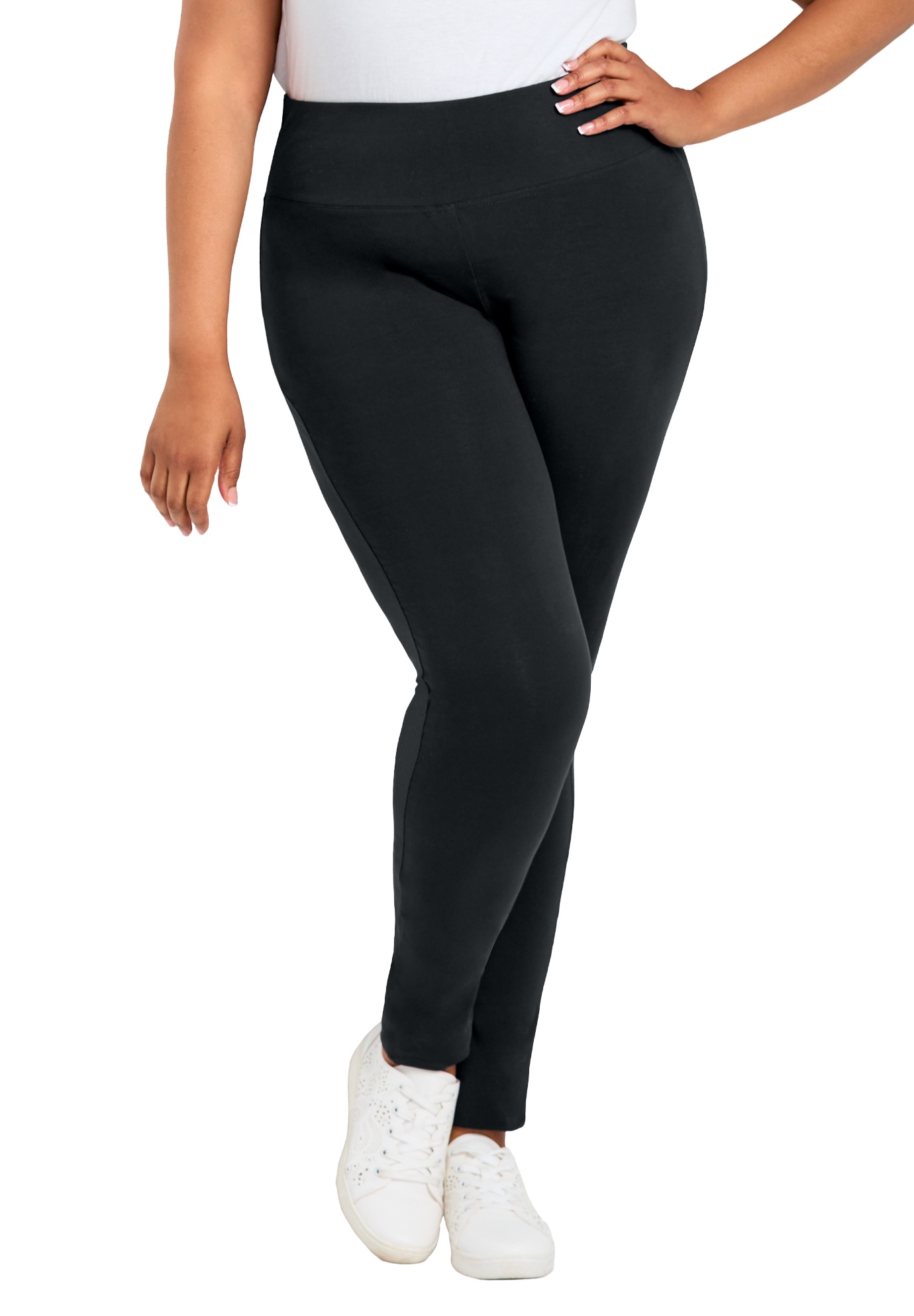 Plus Size Women's High Rise Legging by Avenue in Black (Size 30/32)