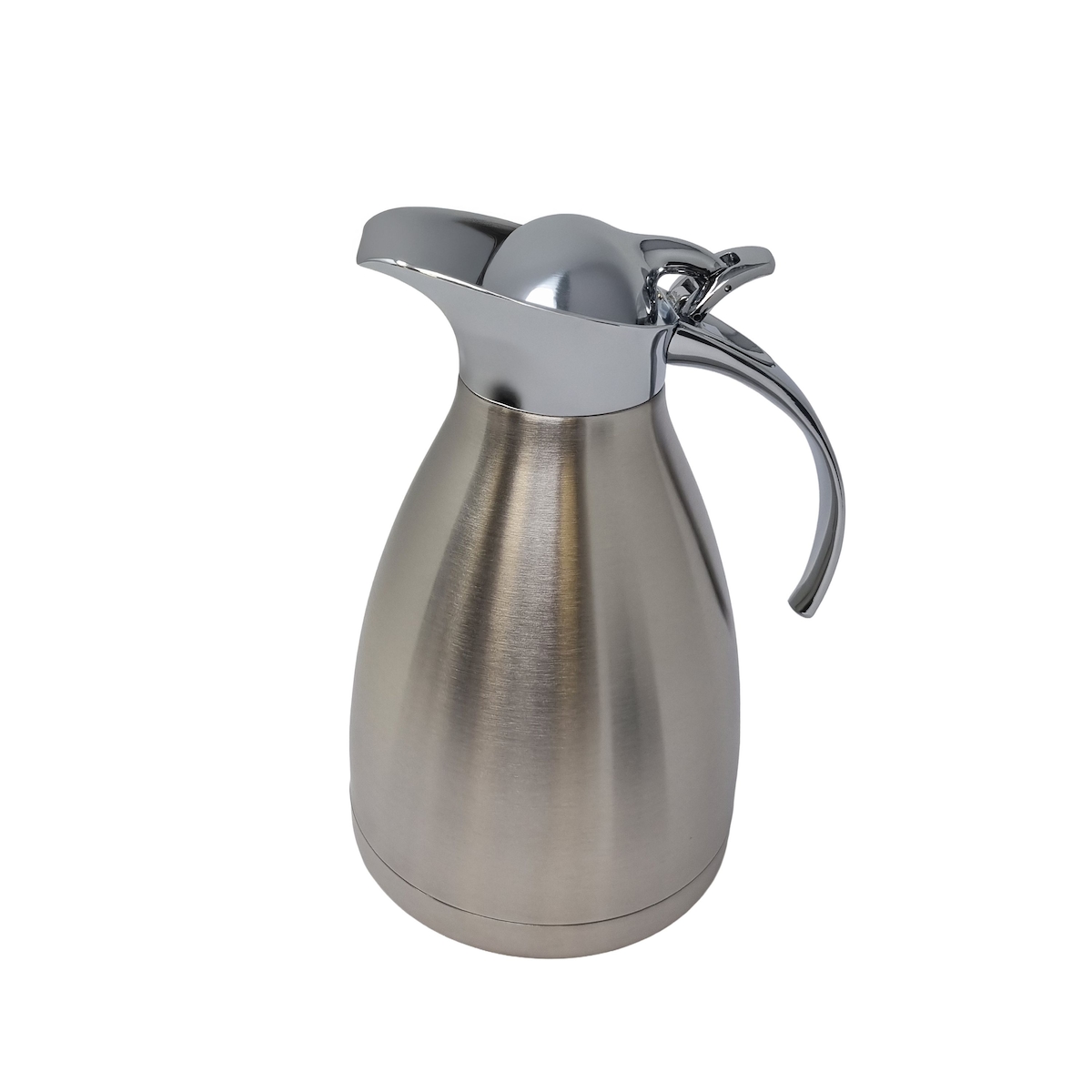 Vakuum Isolierkanne Edelstahl satiniert – 1L Heiß 24h & Kaffeekanne Image