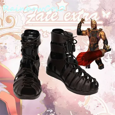 FGO Fate Grand Order Romulus Römischer Soldat Cosplay Schuhe Stiefel Rainbowcos0 Spiel Weihnachten Image